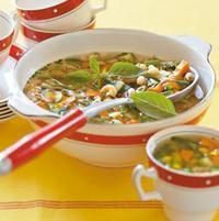Minestrone aux deux haricots, sauce pistou Minestrone aux deux haricots, sauce pistou